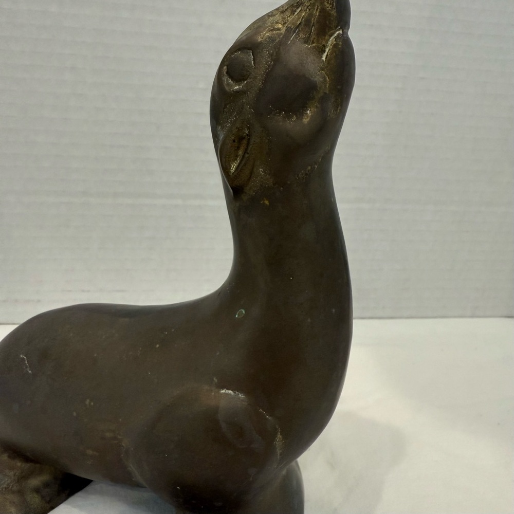 Seal Sea Lion Brass • Vintage Coastal Perfection Heavy Solid - Picture 3 of 10